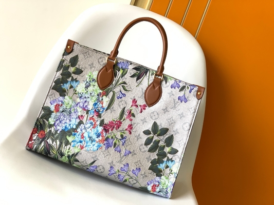 Blumenmuster-silbernes überzogenes Segeltuch OnTheGo Millimeter Mini Sling Bag Branded M81724