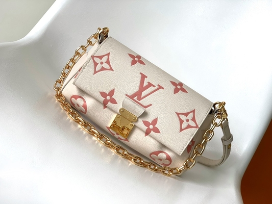 Lieblingsleder creme-Mini Sling Bag Brandeds LV Rose Trianon Two Monogram Empreinte