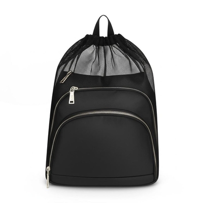 Mikrofaserverkleidete Rucksack-Packtaschen in schwarzrosa Farbe für individuell und praktisch verpackbar