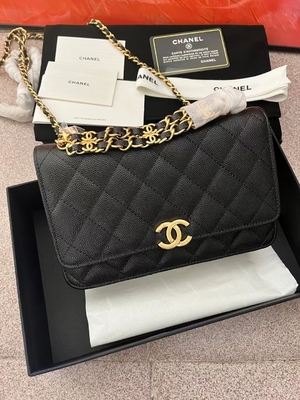 Klassische KWOC Kette auf Geldbörse Chanel Small Handbag AP3019