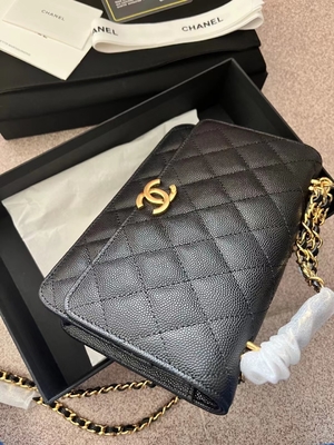 Klassische KWOC Kette auf Geldbörse Chanel Small Handbag AP3019