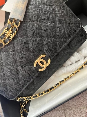 Klassische KWOC Kette auf Geldbörse Chanel Small Handbag AP3019