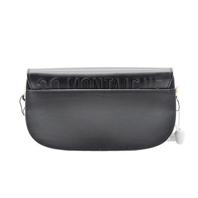 Schwarze Kalbsleder-Sattel-Schultertasche Dior Bobby East West Bag Hobo
