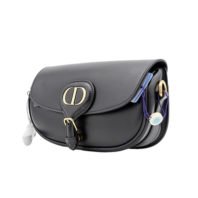 Schwarze Kalbsleder-Sattel-Schultertasche Dior Bobby East West Bag Hobo