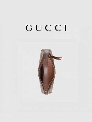 Kleines Oberstes Segeltuch-Leder-Underarm Umhängetasche GUCCI Ophidia GG