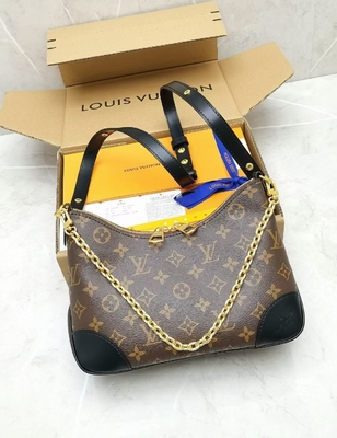 Eingebranntes Monogramm Boulogne Soems Schwarzes sacken die Geldbeutel-Handtaschen 2way Louis Vuitton M45831 der Frauen ein