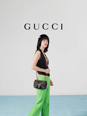 Umhängetasche Marmont Matelassé Mini Bag Flap GG Marmont