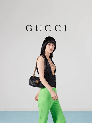 Umhängetasche Marmont Matelassé Mini Bag Flap GG Marmont