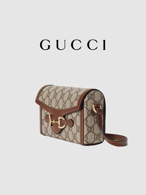 Ebenholz 1955 9.5oz GUCCI Horsebit Mini Bag Ladys Wallet Beige