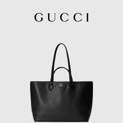GUCCI Ophidia brannte Umhängetasche kleines mittleres gekörntes ledernes Schwarzes ein