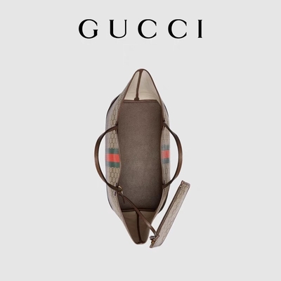 Tasche des Browns Gucci Ophidia der gebrandmarkten Frauen kleiner mittelgroßer Tote Ebony