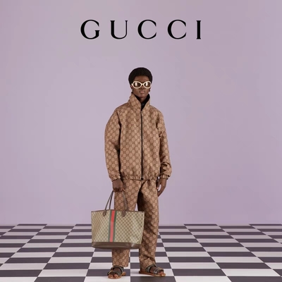 Tasche des Browns Gucci Ophidia der gebrandmarkten Frauen kleiner mittelgroßer Tote Ebony