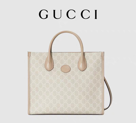 Kleine Oberste Gucci-Segeltuch-Umhängetasche Tote With Interlocking G