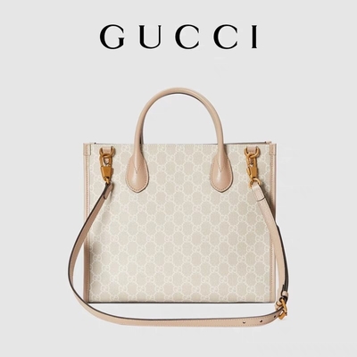 Kleine Oberste Gucci-Segeltuch-Umhängetasche Tote With Interlocking G