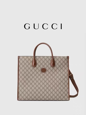 Getäfeltes Druck-Gucci-Segeltuch Tote Bag Shoulder Bag With GG Oberstes, der G ineinander greift