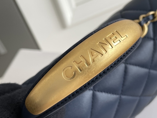 Gekörntes Lammfell Kaviar-Chanel Mini Rectangular Caviars 2020 u. Goldtone Metall