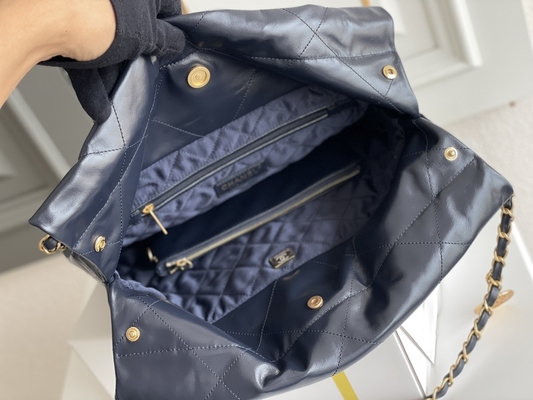 Marine Chanel 22&quot; des Kalbsleder-22S Abfall-Taschen-“ kleines Handtasche ODM