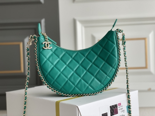 Schwarzes Ketten-Mini Sling Bag Branded Chanel-Landstreicher-Handtaschen-Kalbsleder-Leder