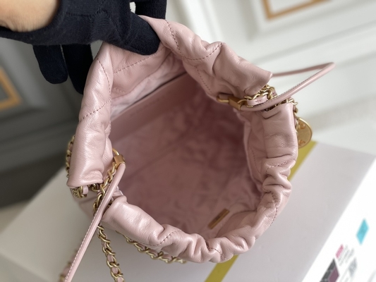 Rosa-weißes schwarzes Gelb Chanel Branded Ladys Handbags 22B MINI-Kalbsleder-22S