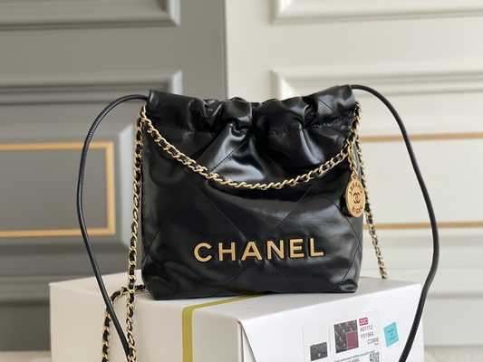 Rosa-weißes schwarzes Gelb Chanel Branded Ladys Handbags 22B MINI-Kalbsleder-22S