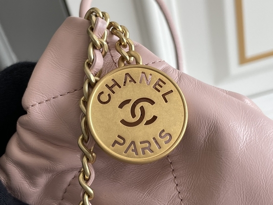 Rosa-weißes schwarzes Gelb Chanel Branded Ladys Handbags 22B MINI-Kalbsleder-22S