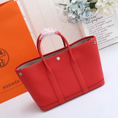 Bougainvillier-Stempel Preloved brannte Tasche Hermes Negonda Garden Party 30 ein