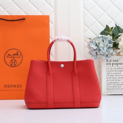 Bougainvillier-Stempel Preloved brannte Tasche Hermes Negonda Garden Party 30 ein