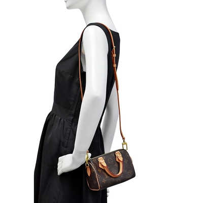 Kleiner klassischer Designer Monogram Bag SCHNELLER Nano-Louis Vuitton M81085