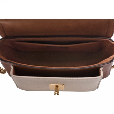 Gekörnte zarte Tasche Brown Kalbsleder-Designer-Monogram Bags LV Lockme