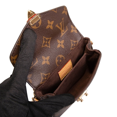 Quer- Leichensack Mini Designer Monogram Bag Micros Metis LV Brown