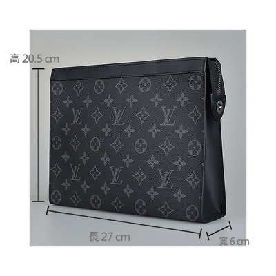 Monogramm-Eklipse brannte Ordnung Pochette Louis Vuitton Voyage Pouch Canvas die Tasche der Männer ein