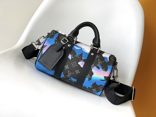 Sonnenaufgang-Monogramm-Eklipse brannte Raum Bote-Bag LV Keepall Bandoulière 25 mit einer Ansicht ein
