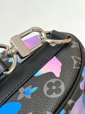 Sonnenaufgang-Monogramm-Eklipse brannte Raum Bote-Bag LV Keepall Bandoulière 25 mit einer Ansicht ein