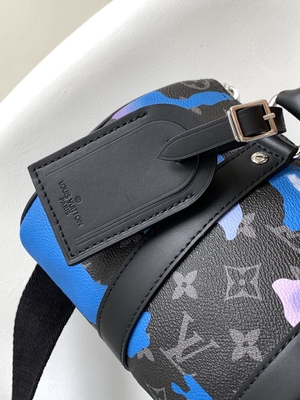 Sonnenaufgang-Monogramm-Eklipse brannte Raum Bote-Bag LV Keepall Bandoulière 25 mit einer Ansicht ein