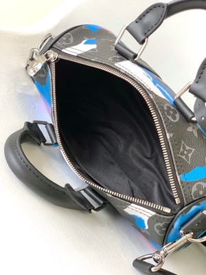 Sonnenaufgang-Monogramm-Eklipse brannte Raum Bote-Bag LV Keepall Bandoulière 25 mit einer Ansicht ein