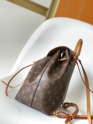 Monogramm-Schatten-Kalb lederner Rucksack-abnehmbarer Charme LV Montsouris P.M.