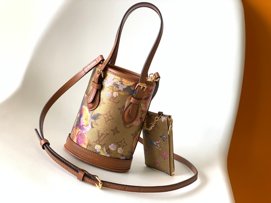 Metallische Blume Louis Vuitton Neverfull Bucket Bags M81724