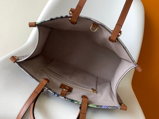 Blumenmuster-silbernes überzogenes Segeltuch OnTheGo Millimeter Mini Sling Bag Branded M81724