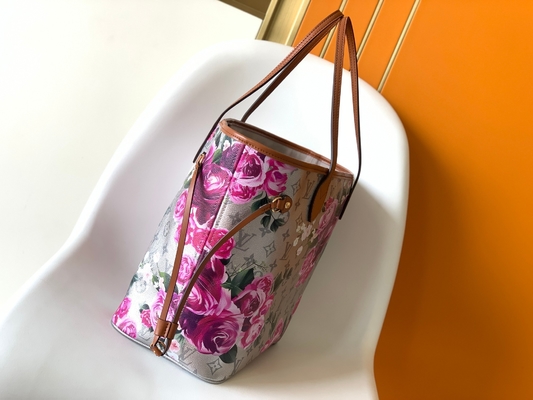 Blumenmuster-Silber Louis Vuitton Large Never Full M21352