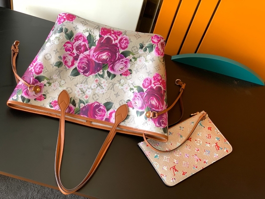 Blumenmuster-Silber Louis Vuitton Large Never Full M21352