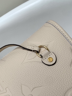 Preloved brannte Monogramm-Segeltuch Neverfull Millimeter beige Tote Bag ein