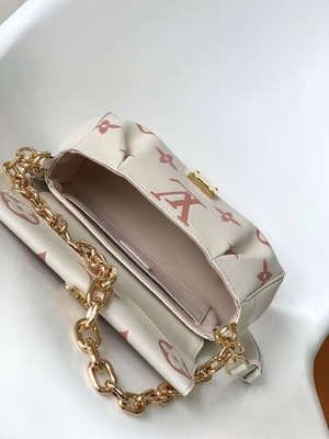 Lieblingsleder creme-Mini Sling Bag Brandeds LV Rose Trianon Two Monogram Empreinte
