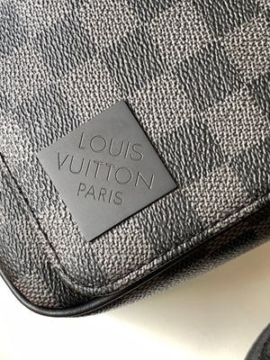 Bote Bag Graphite Black Louis Vuitton Branded Mens Bag-Bezirks-P.M. Damier