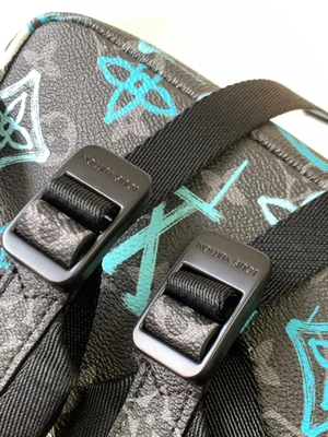 Mehrfarbengraffiti-Taschen-Grün entdeckungs-Designer-Brand Backpacks LV
