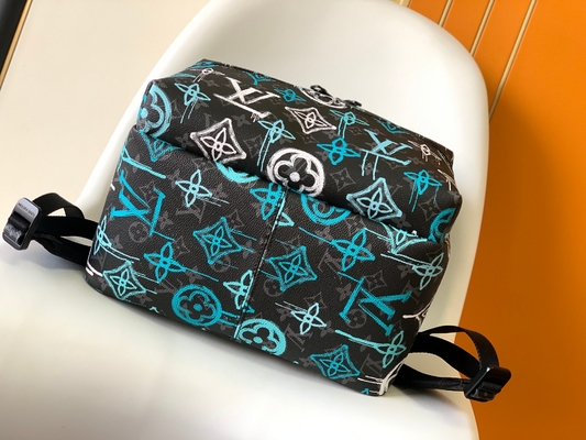 Mehrfarbengraffiti-Taschen-Grün entdeckungs-Designer-Brand Backpacks LV