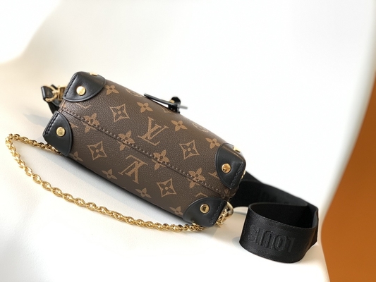 Monogramm-Brown-Schwarzes Louis Vuitton Custom Branded Bagss zierliches Malle Souple Empreinte