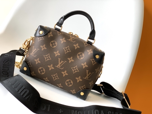 Monogramm-Brown-Schwarzes Louis Vuitton Custom Branded Bagss zierliches Malle Souple Empreinte
