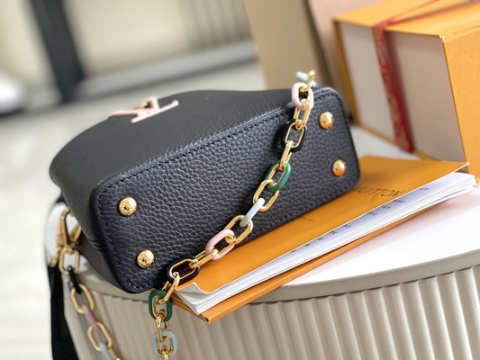Das Ziegenfell, das Preloved zeichnet, brannte Tasche Louis Vuitton Capucines Mini ein