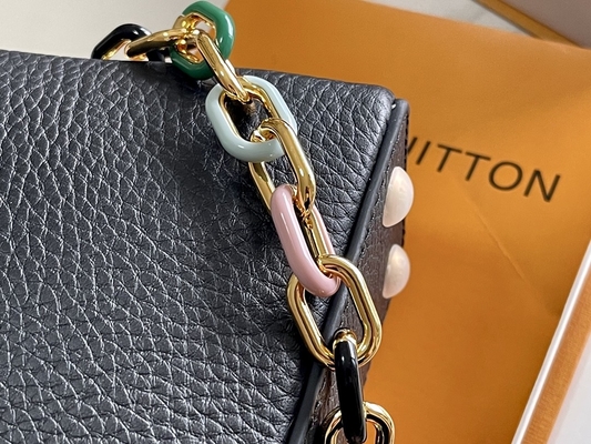 Das Ziegenfell, das Preloved zeichnet, brannte Tasche Louis Vuitton Capucines Mini ein