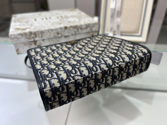 2 in 1 Beutel-blauem schiefem Jacquardwebstuhl Mini Diors 30 Montaigne